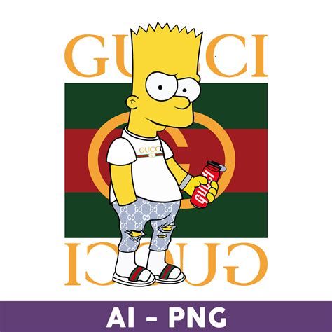 bart gucci|gucci bart simpson background.